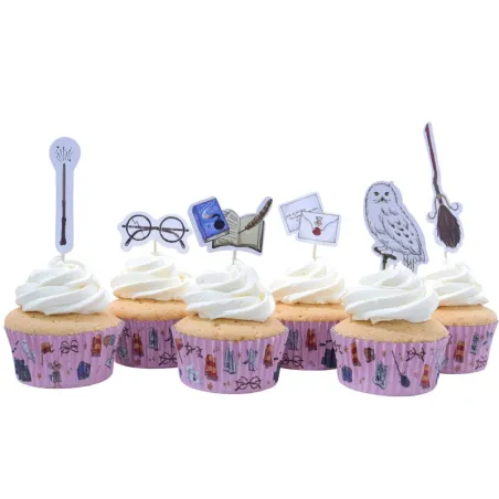 HarryPotter cupcake cases and toppers, 24 pieces each