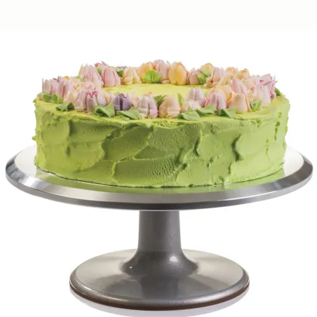 Rotatable cake plate made of aluminum, Ø 29 cm for easy cake decorating