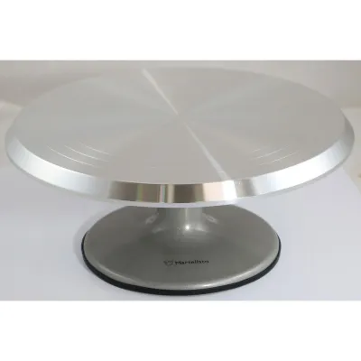 Drehbare Tortenplatte aus Aluminium, Ø 29 cm zum einfachen Verzieren von Torten