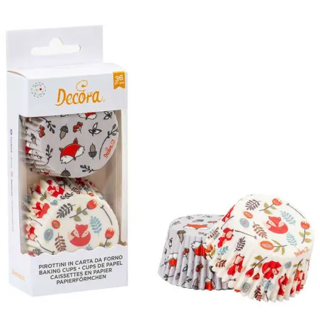 Stampi per cupcake fox, 36 pezzi