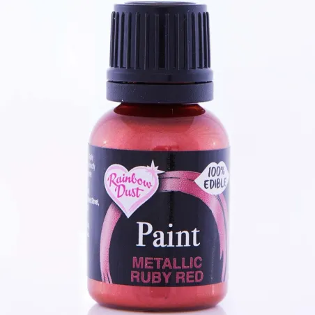 Peinture liquide rouge rubis métallique, 23 g