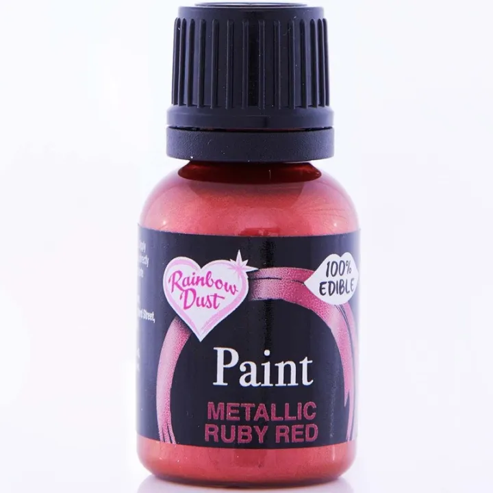 Flüssigfarbe Metallic Ruby Rot, 23 g