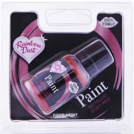 Peinture liquide rouge rubis métallique, 23 g