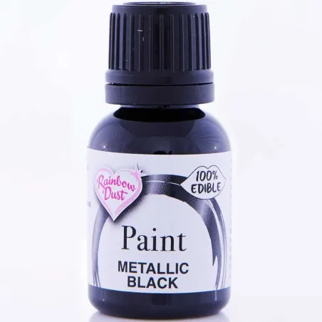Liquid paint metallic black, 23 g