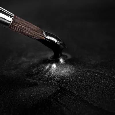 Flüssigfarbe Metallic Schwarz, 23 g