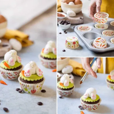 Bunny cupcake cases, 36 pieces