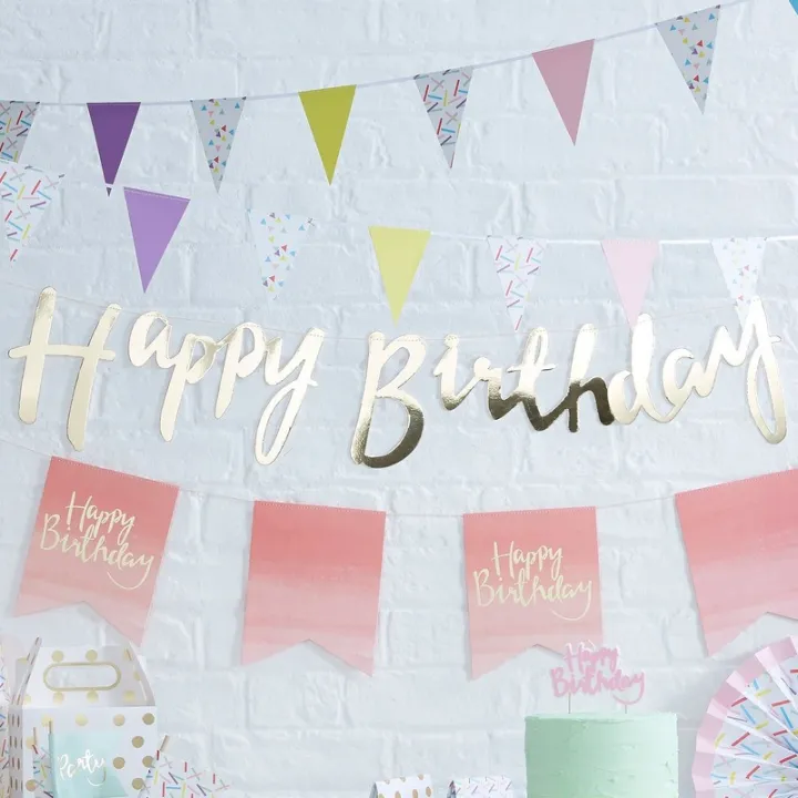Ghirlanda Oro Buon Compleanno, 1,5 metri