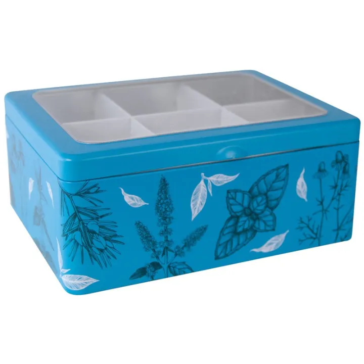 Tea bag box with viewing window, 203 x 157 x 80 mm