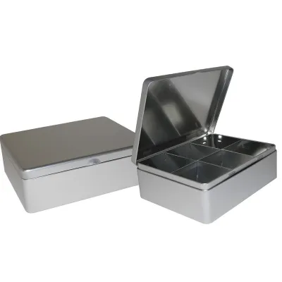 Teebeutelbox Silber, 203 x 157 x 68 mm