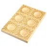 Hand-carved ravioli 6-piece wooden mold Nordic