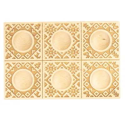 Stampo per ravioli in legno intagliato a mano da 6 pezzi Nordisch