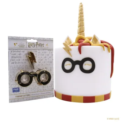 Harry Potter cookie cutter glasses and lightning bolt, large