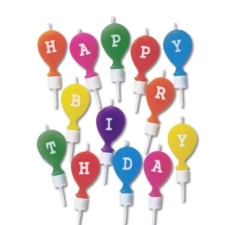 Happy Birthday candles, 13 pieces