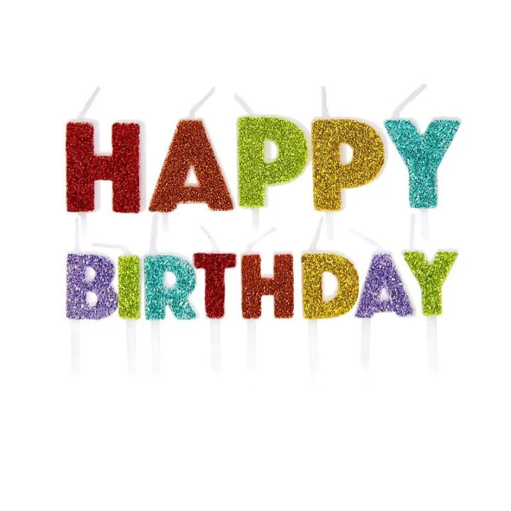 Happy Birthday Kerzen Colorati, 13 pezzi
