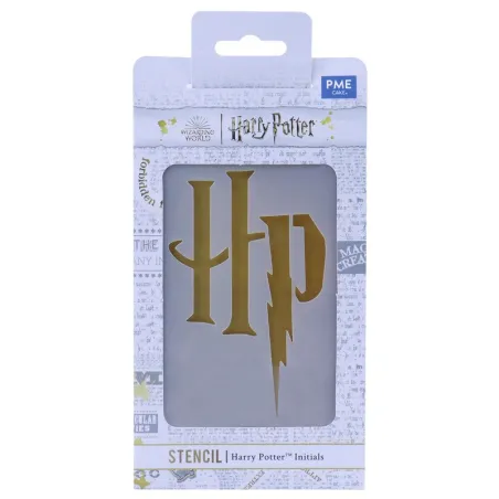 Lo stencil di Harry Potter con il logo HP evoca la magia sui dolci