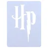 Le pochoir Harry Potter avec le logo HP fait apparaître la magie sur les desserts