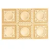 Handgeschnitzte Ravioli 6er-Holzform Herzen