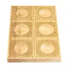 Hand-carved ravioli 6-piece wooden mold circles