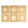 Moule à raviolis sculpté à la main 6 cercles en bois