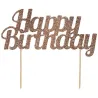 Happy Birthday Cake topper Rose Gold