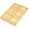 Hand-carved ravioli 6-piece wooden mold flowers