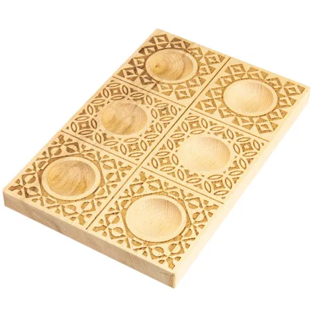 Raviolis sculptés à la main Décor moule en bois 6 pièces