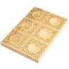 Handgeschnitzte Ravioli 6er-Holzform Decor