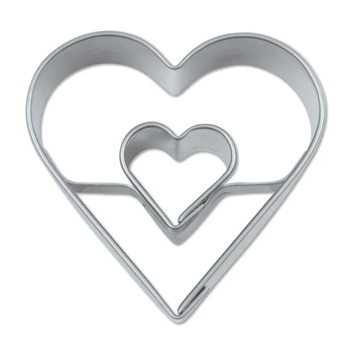 Heart in heart cookie cutter