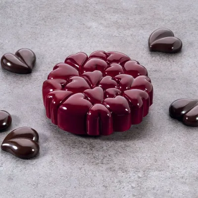 Heart mix silicone mold Ø 18 cm