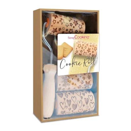 Wooden Christmas structure rolls, 4 pieces