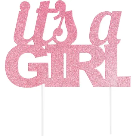 It's a Girl Cake Topper Rosa