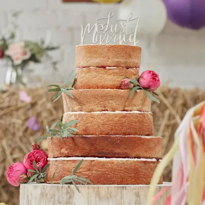 Just Married Cake Topper aus Holz