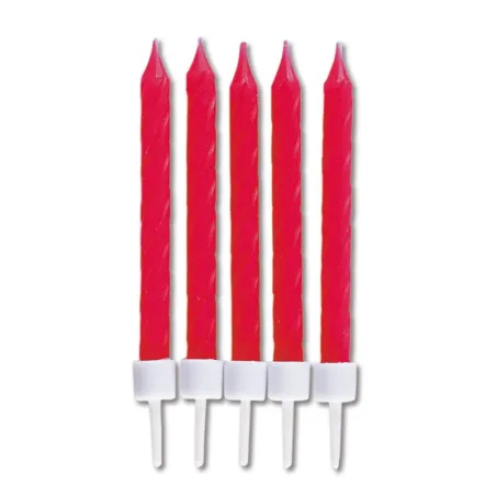 Candele rosse, 10 pezzi