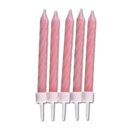 Candele rosa, 10 pezzi