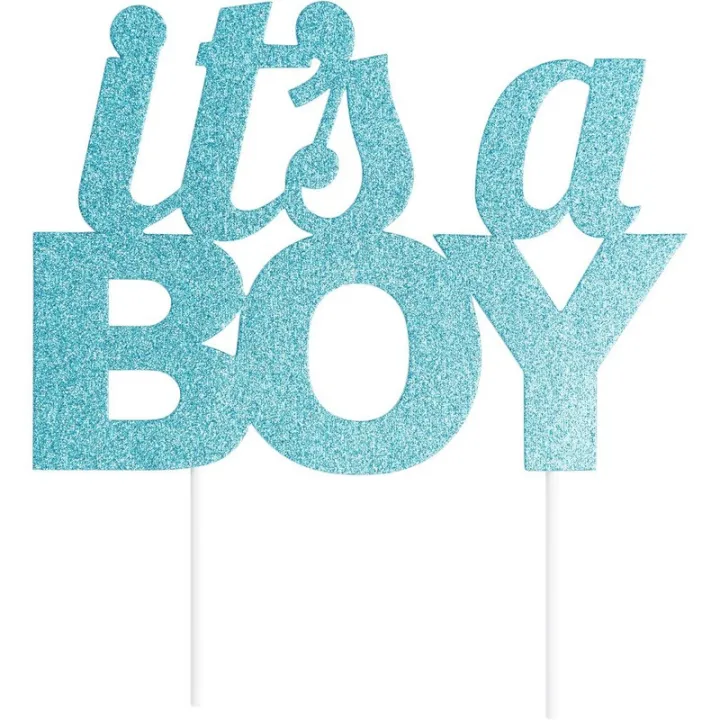 It's a Boy Cake Topper Blu