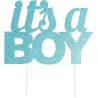 It's a Boy Cake Topper bleu