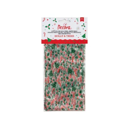 Sachets transparents Sapin de Noël et canne à sucre