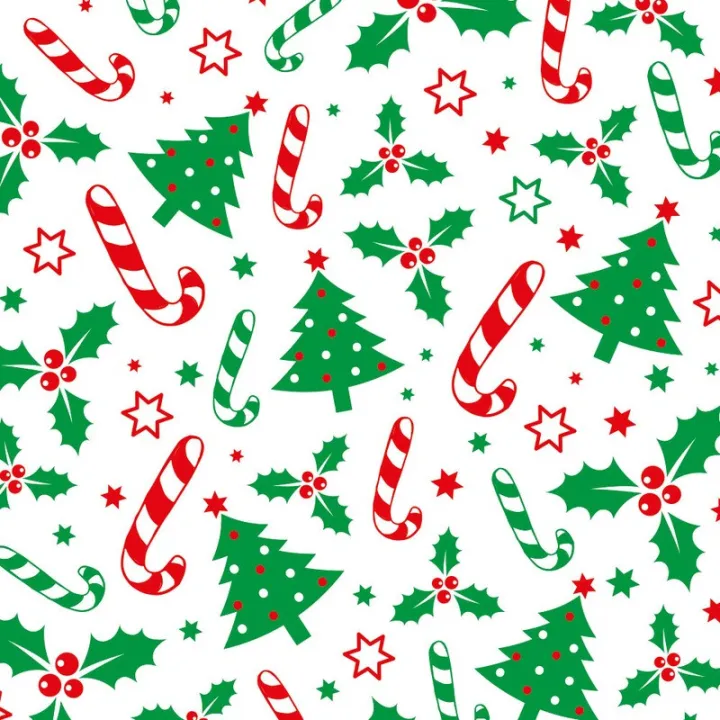 Albero di Natale e bastoncini di zucchero in busta trasparente