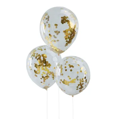 Confetti ballon or, 5 pièces