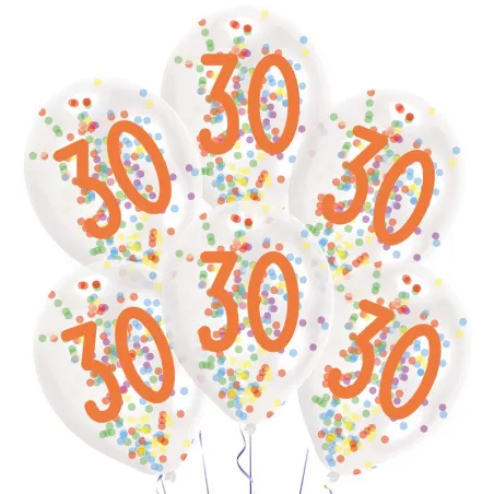 Happy Birthday balloon black/gold, 6 pieces