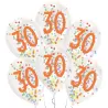 Happy Birthday balloon black/gold, 6 pieces