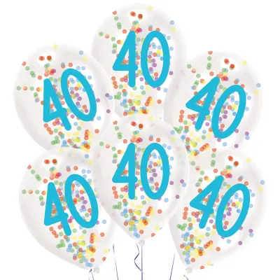 Ballon Happy Birthday Schwarz/Gold, 6 Stück