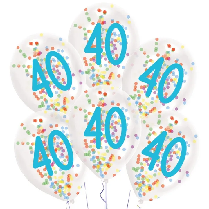 Ballon Happy Birthday Schwarz/Gold, 6 Stück