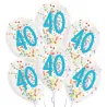 Happy Birthday balloon black/gold, 6 pieces