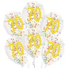 Konfetti Ballon 70 Jahre, 6 Stück