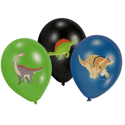 Luftballons Happy Dinosaurier, 6 Stück