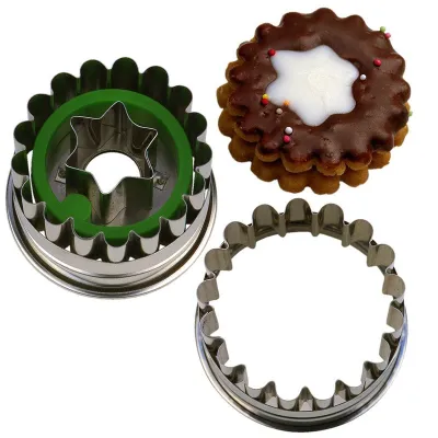 Linz cookie cutter with star ejector, 4.8 cm