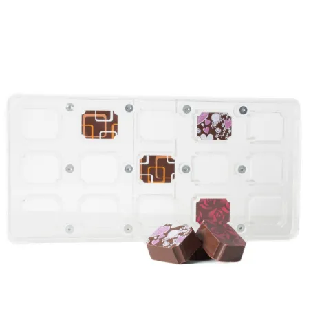 Magnetic Mould praline mold rectangle, 15 pralines