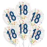 Ballon confetti 18 ans, 6 pièces