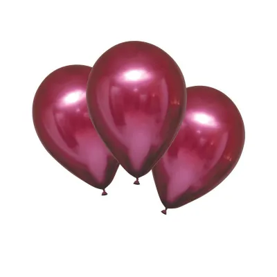 Metallic Ruby Ballone, 6 Stück